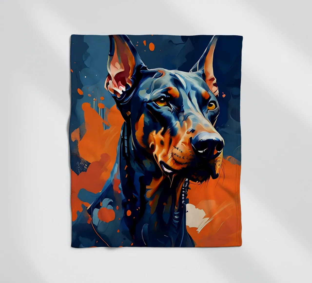 Cane, Doberman_Style_F_1 coperta in pile da Tierisch bunt by LK
