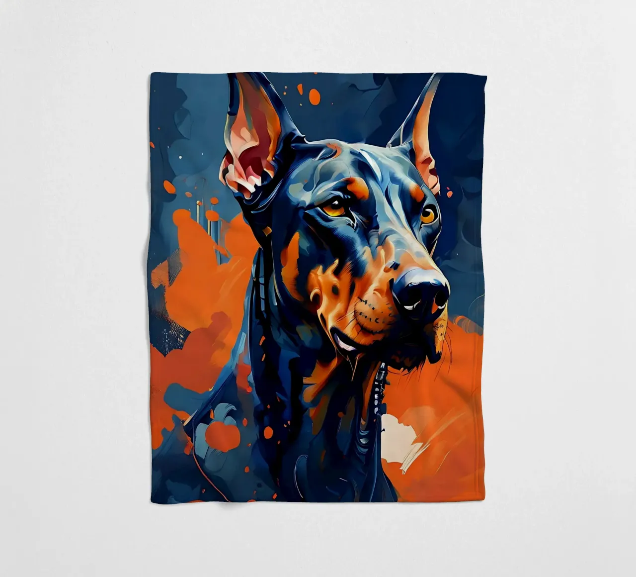 Cane, Doberman_Style_F_1 coperta in pile da Tierisch bunt by LK