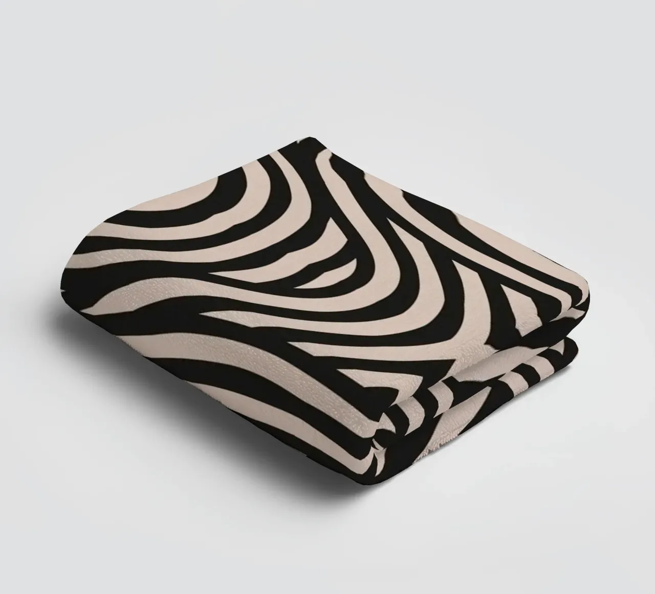 Symmetrical linocut line art pattern 05 towel by Little Dean