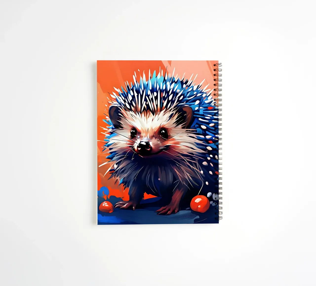 Hedgehog_style_F_1 spiral notebook by Tierisch bunt by LK