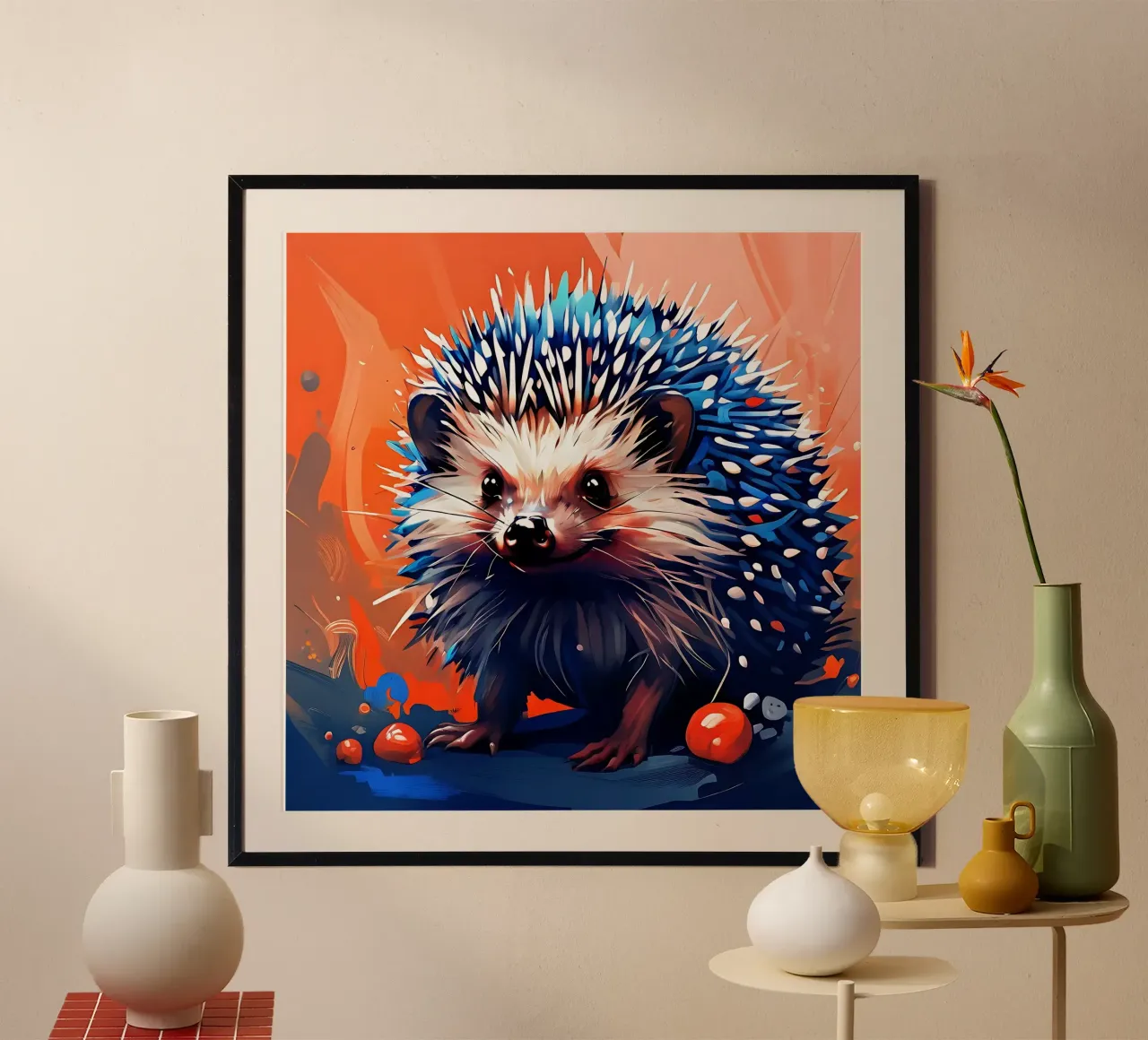 Erizo_estilo_F_1 hahnemühle de Tierisch bunt by LK