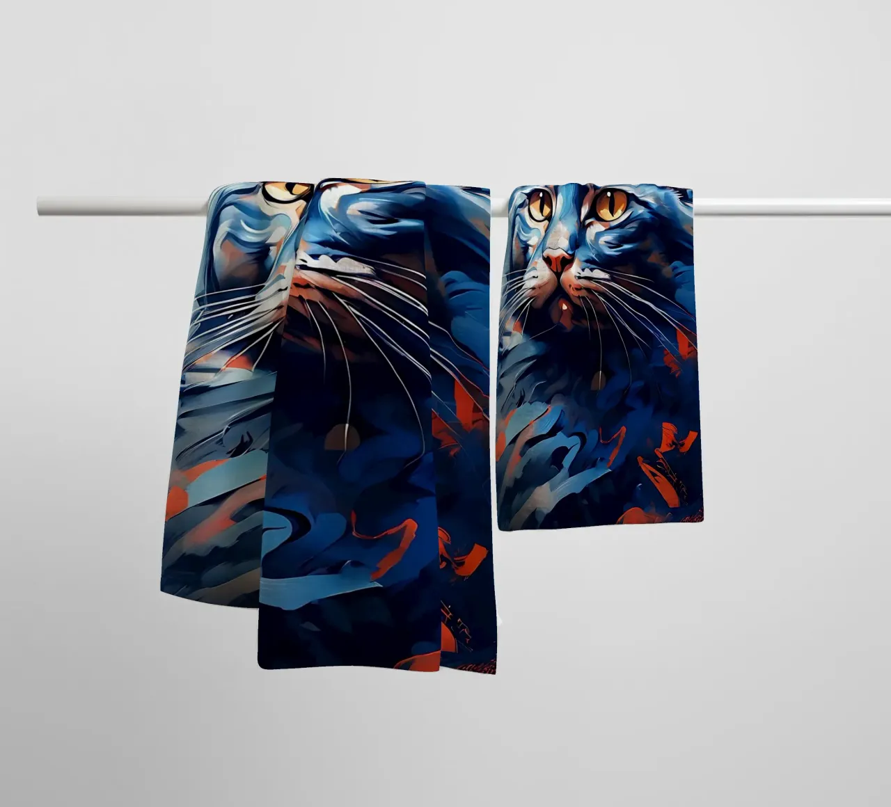 Cat_Style_F_1 towel by Tierisch bunt by LK