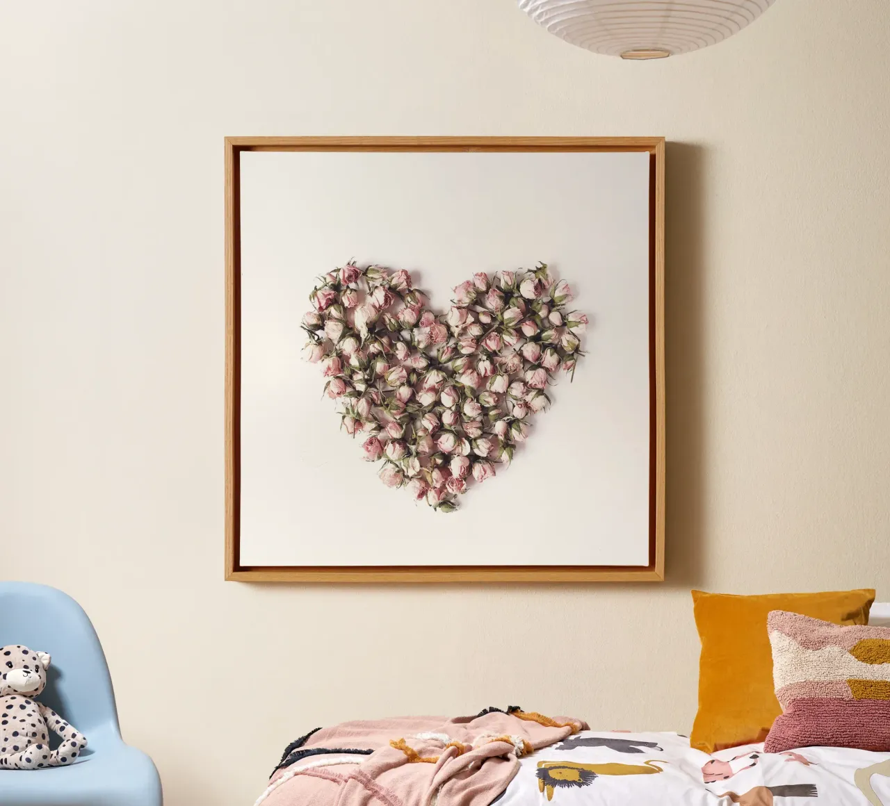 Blush canvas met Baklijst van PhotoVibe Decor