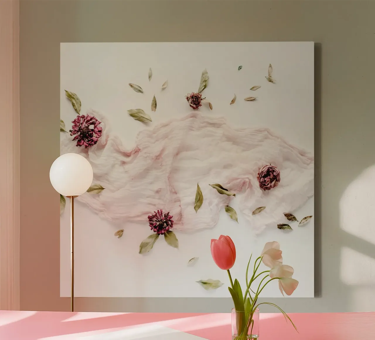 Blush tela con Cornice a cassetta da PhotoVibe Decor