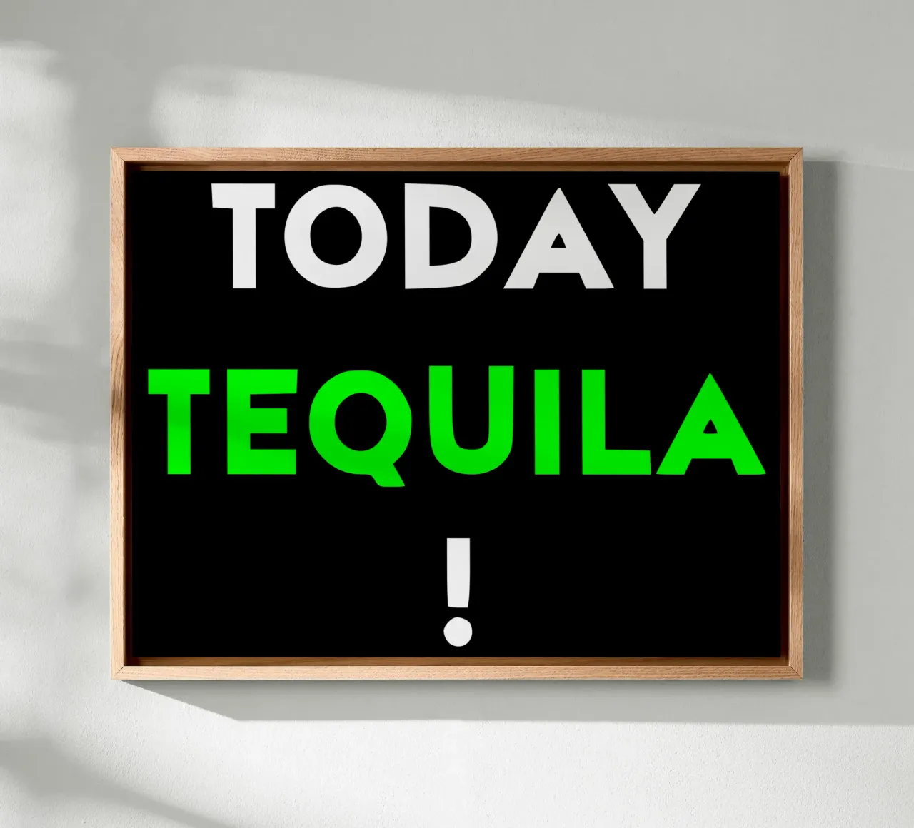 Vandaag Tequila Grappig Drankje en Cocktail Nationale Tequiladag canvas met Baklijst van sillyindustries