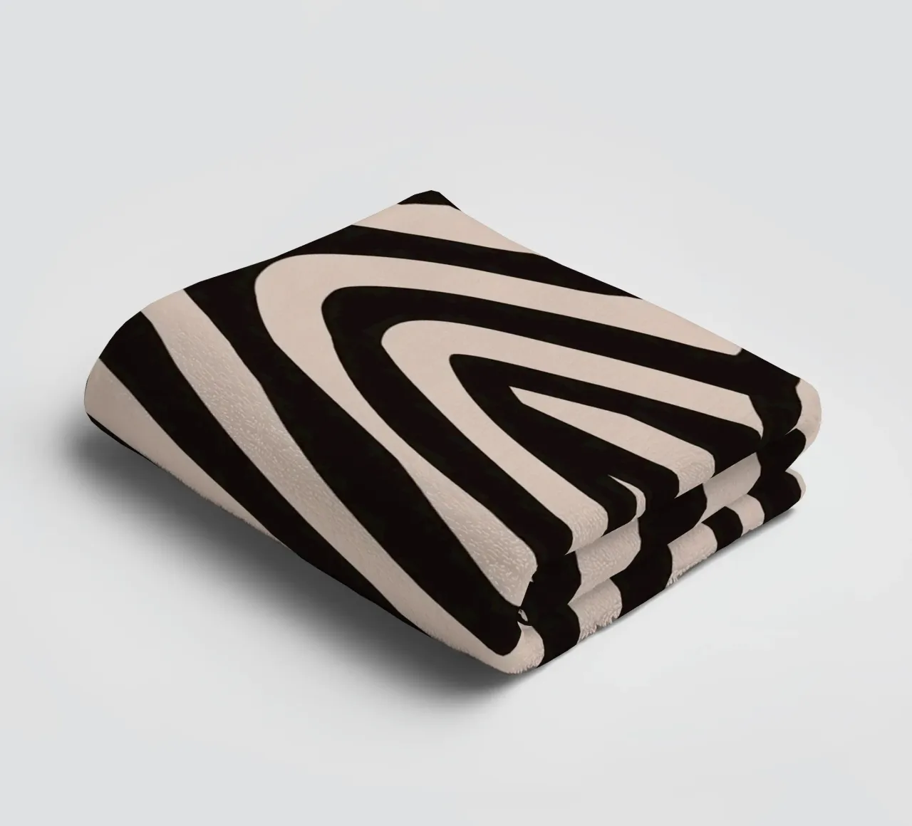 Asymmetrical linocut line art pattern 04 towel by Little Dean