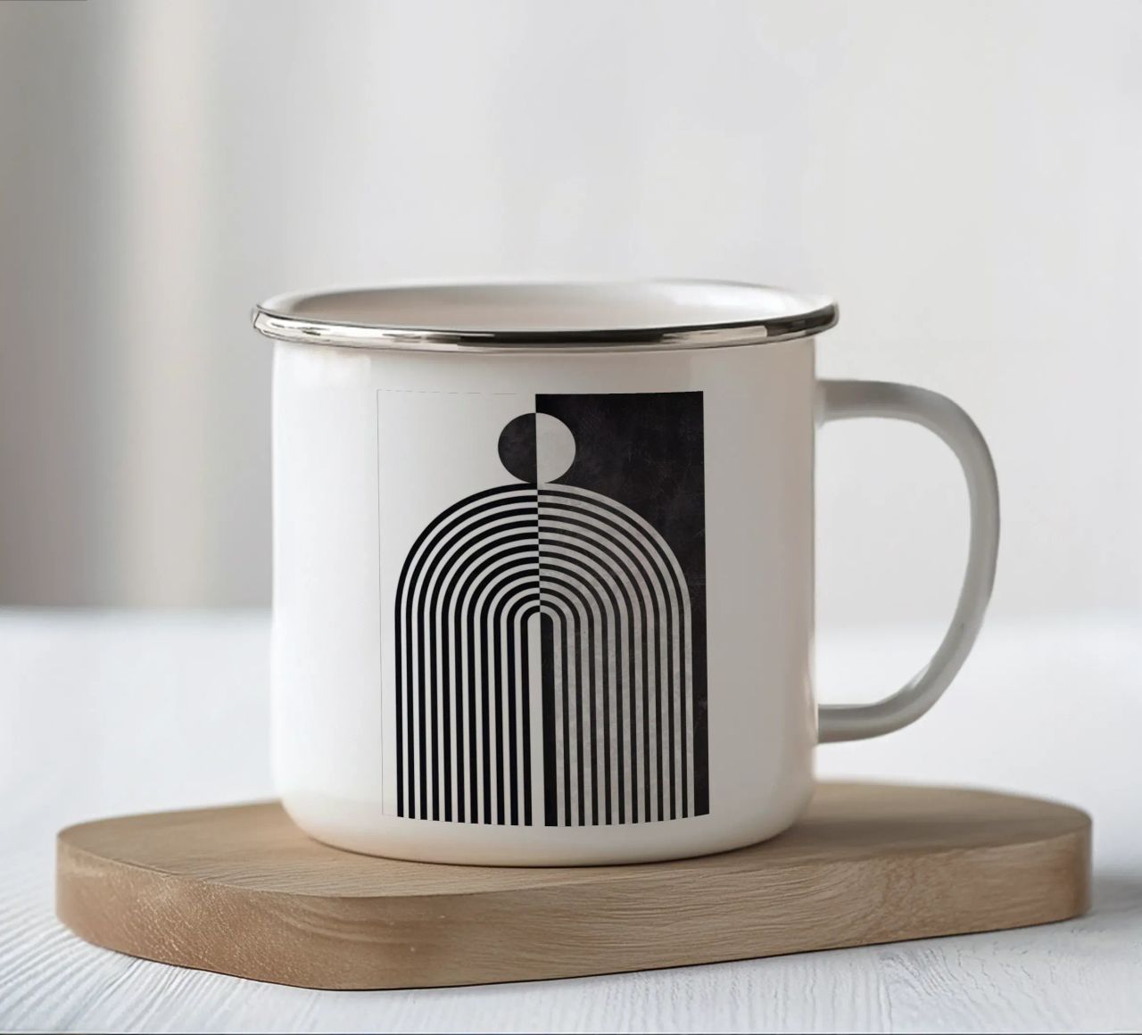 modello di linee di cerchio tazza in smalto da Smith Basic