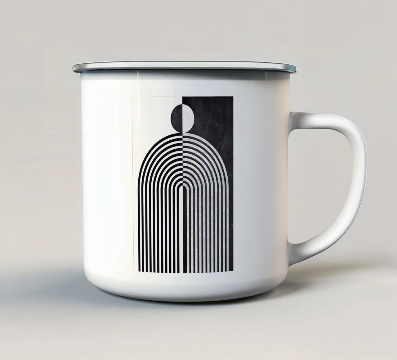 modello di linee di cerchio tazza in smalto da Smith Basic