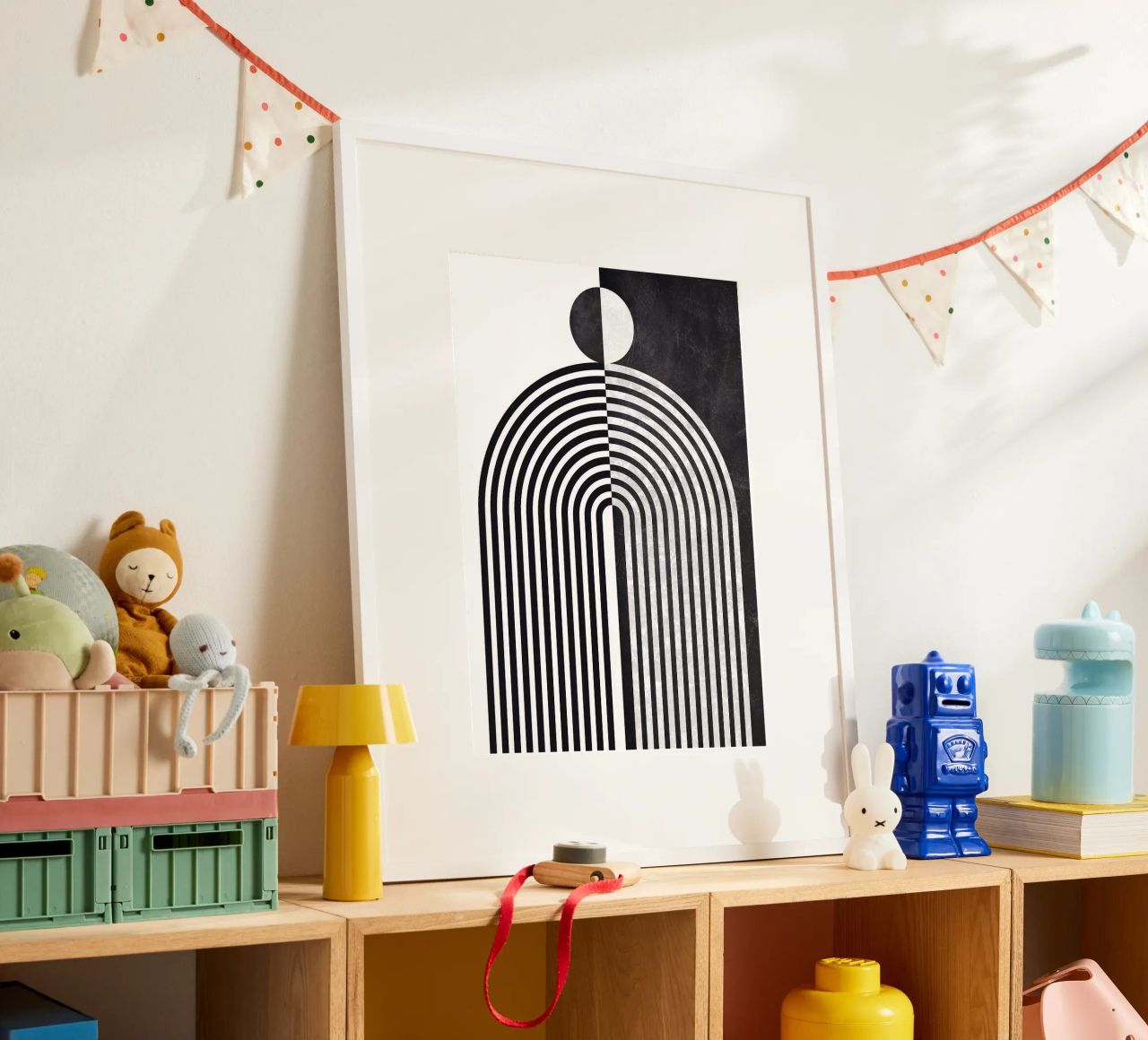 cercle, lignes et motifs poster de Smith Basic
