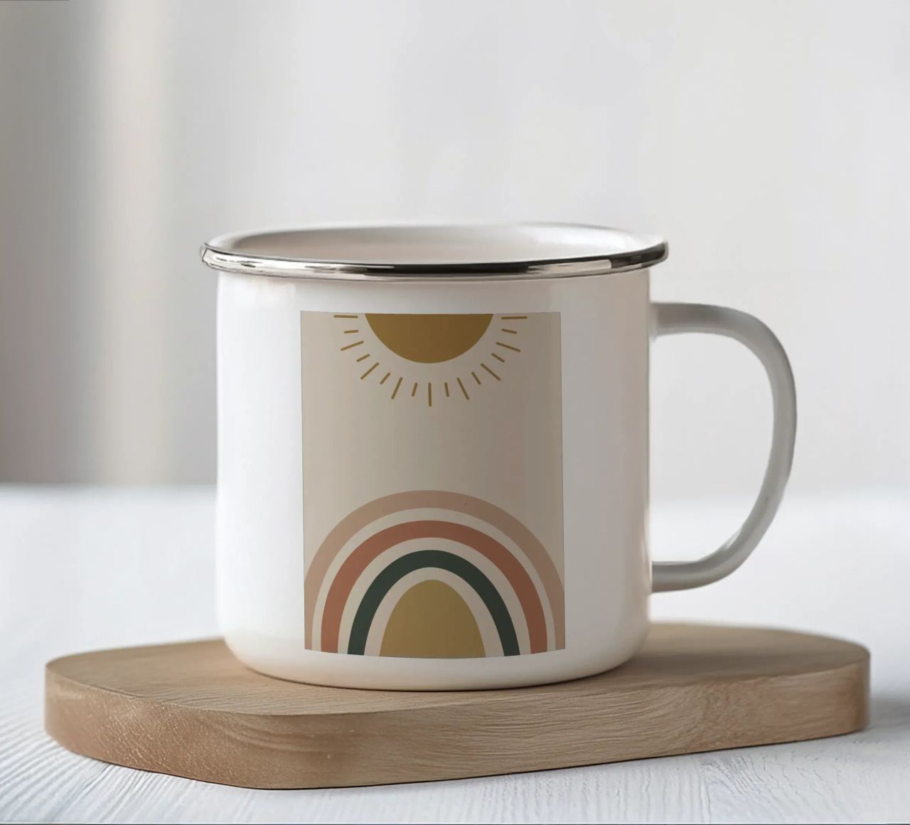 sole arcobaleno minimalista tazza in smalto da Smith Basic