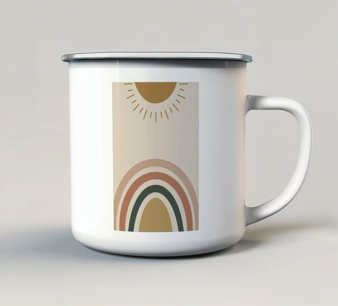 sole arcobaleno minimalista tazza in smalto da Smith Basic