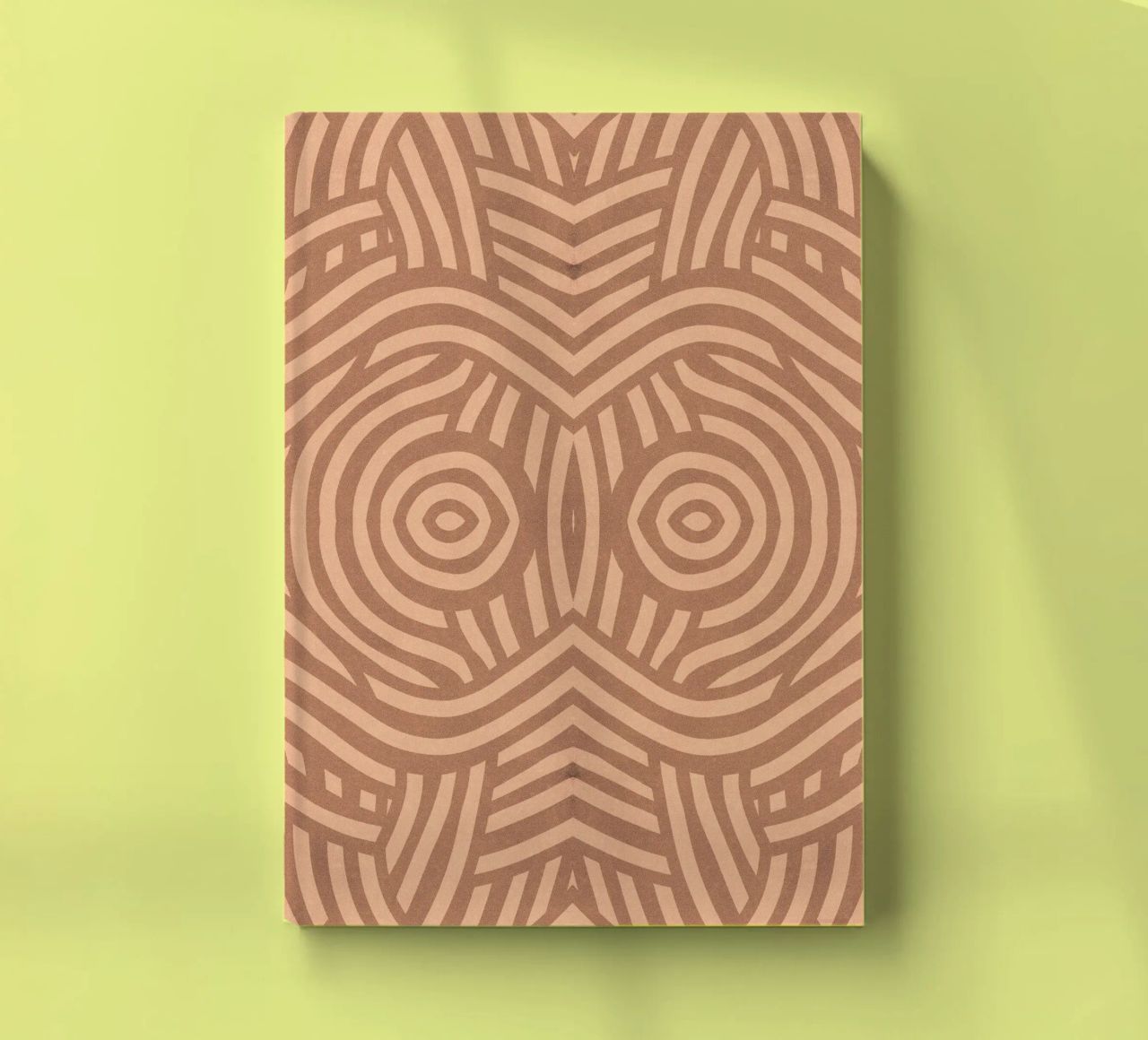 Motif symétrique de linogravure 09 carnet de notes de Little Dean