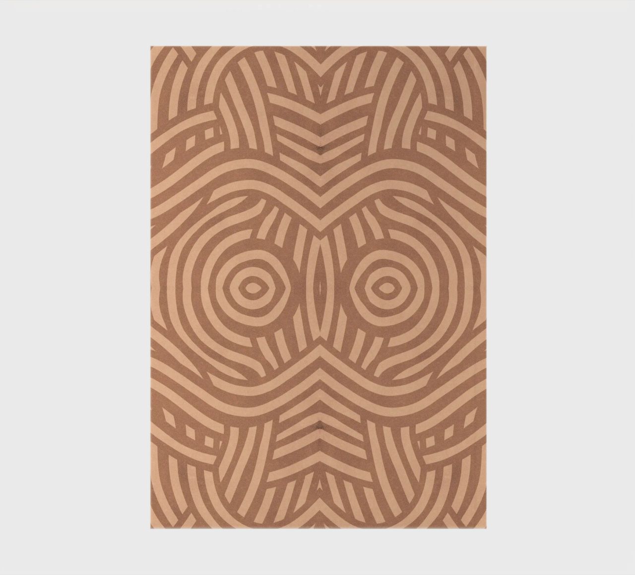 Motif symétrique de linogravure 09 carnet de notes de Little Dean