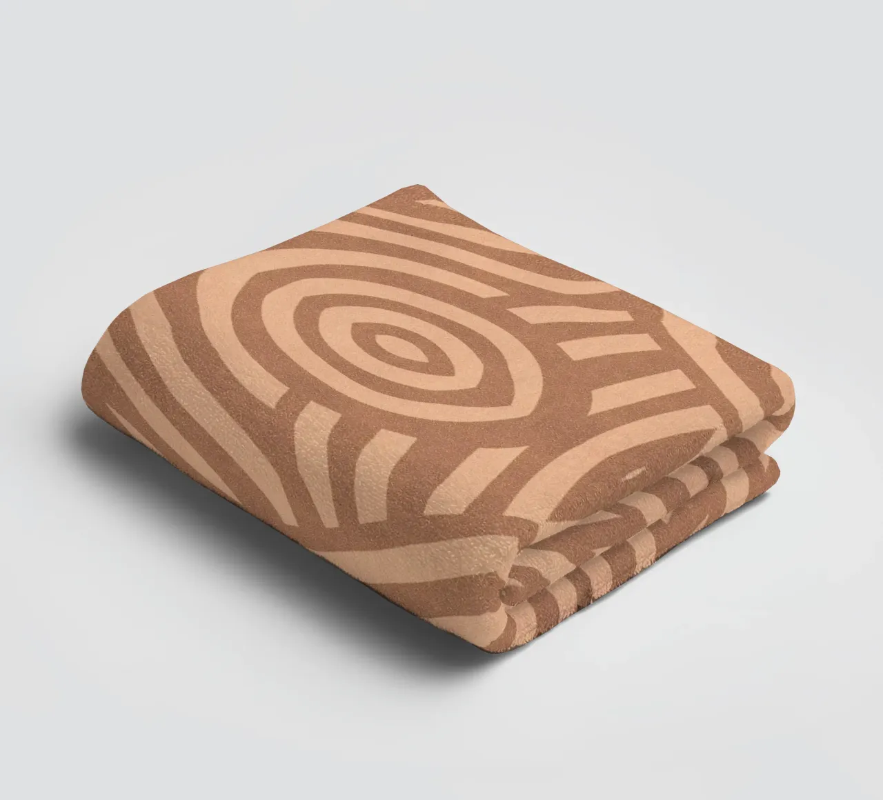 Symmetrical linocut line art pattern 09 towel by Little Dean