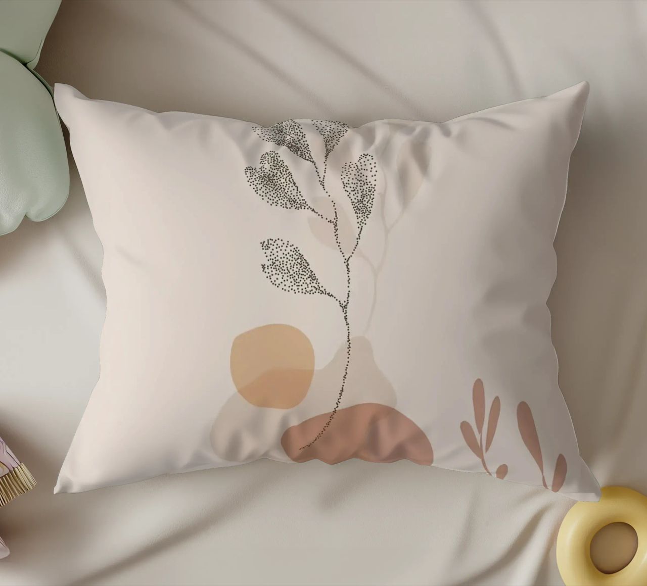 forme astratte elementi botanici cuscino da Bacsic Design