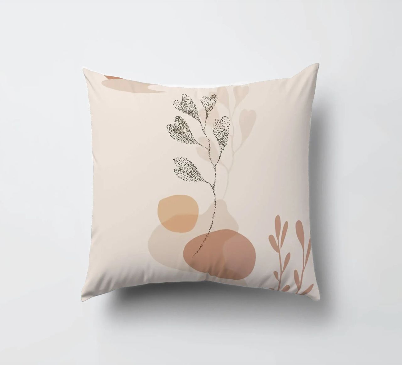 forme astratte elementi botanici cuscino da Bacsic Design