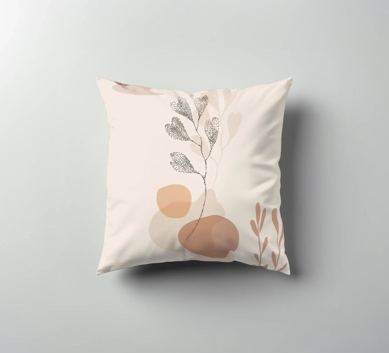 forme astratte elementi botanici cuscino da Bacsic Design