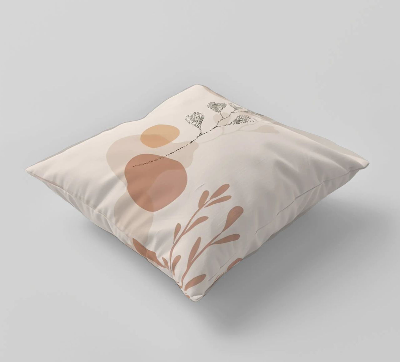 forme astratte elementi botanici cuscino da Bacsic Design