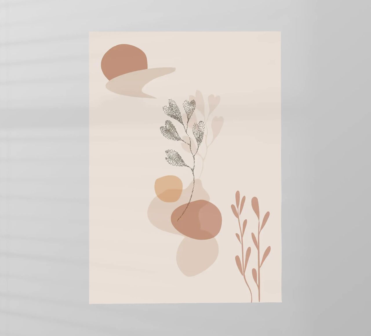 forme astratte elementi botanici pellicola backlit da Bacsic Design