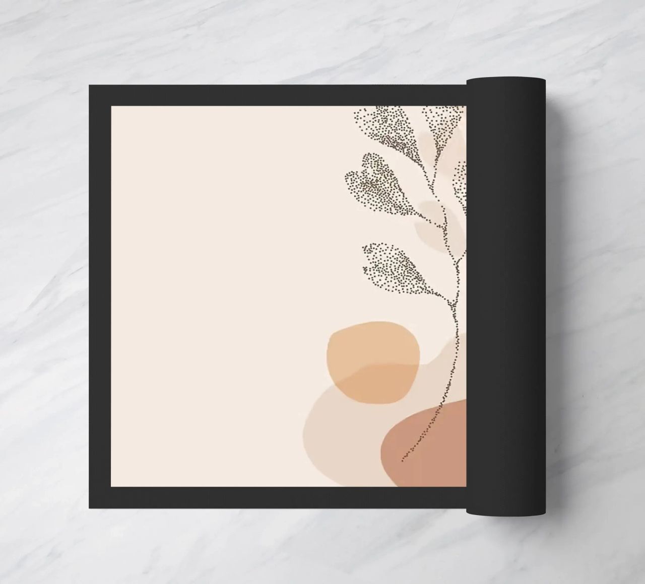 forme astratte elementi botanici zerbino da Bacsic Design