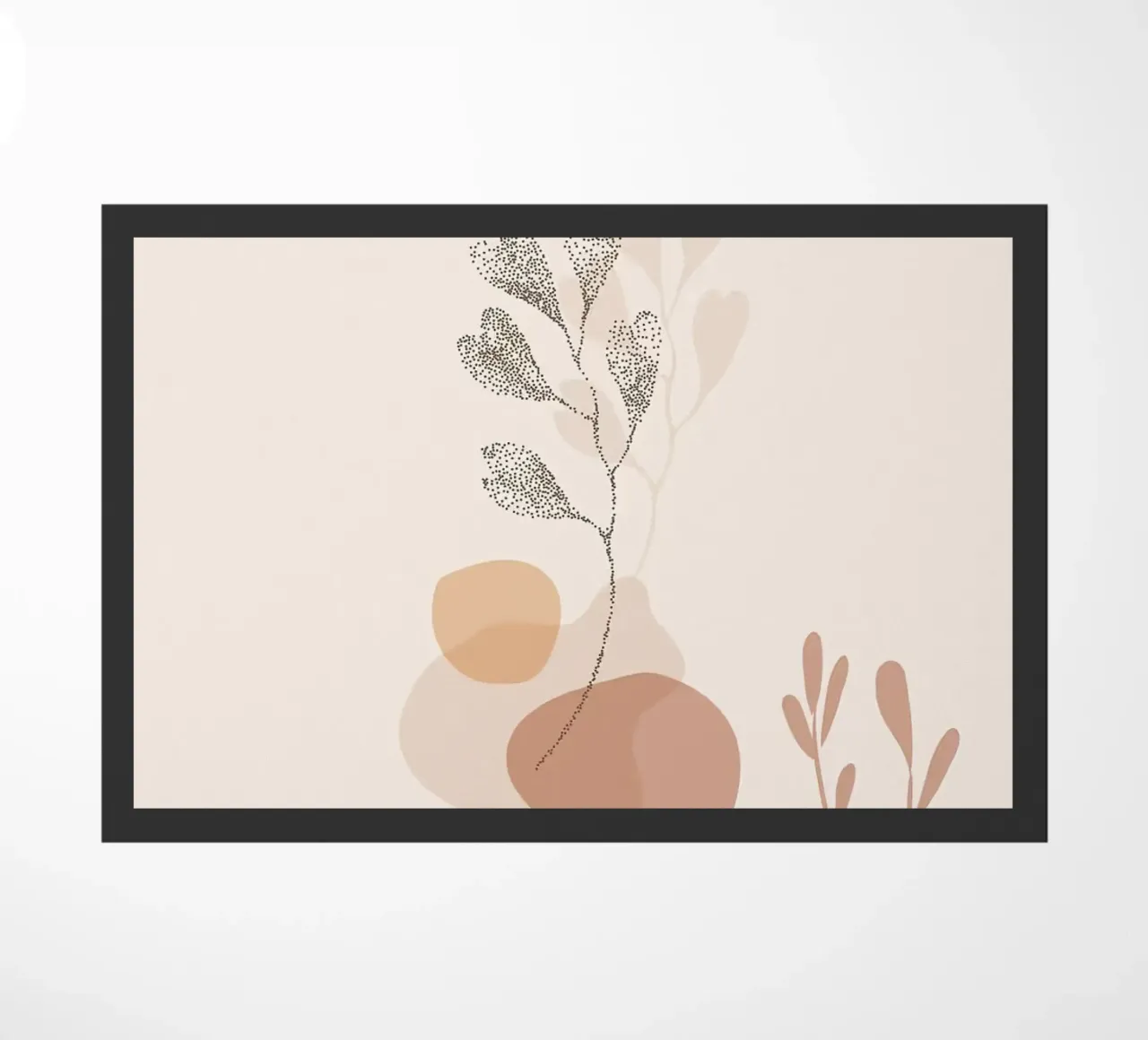 abstrakte Formen botanische Elemente Fußmatte von Bacsic Design