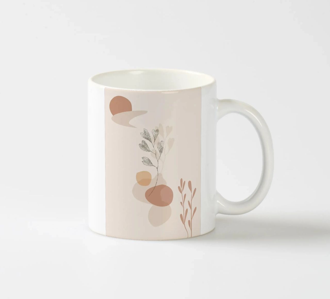 forme astratte elementi botanici tazza in ceramica da Bacsic Design