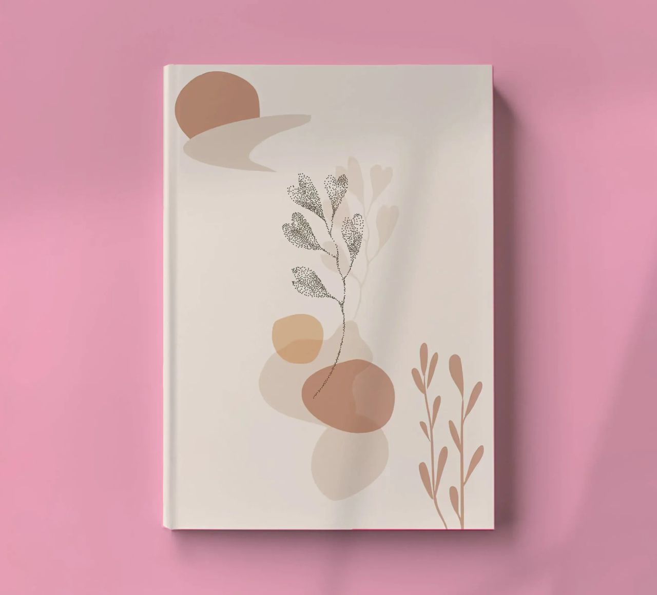 abstract shapes botanical elements notebook by Bacsic Design