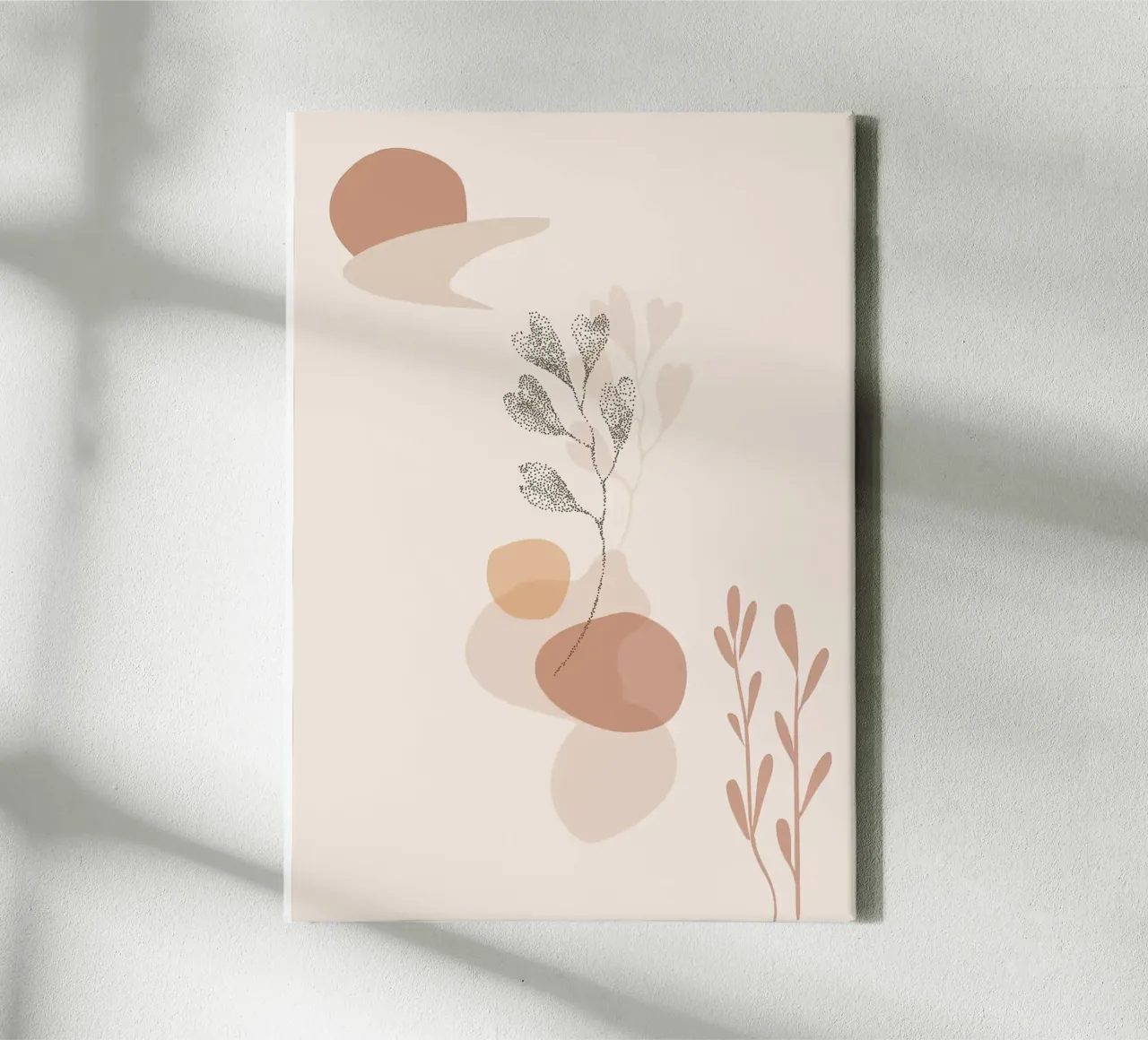 forme astratte elementi botanici tela da Bacsic Design