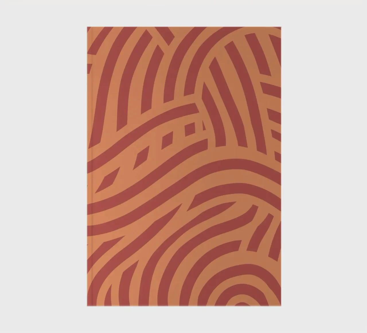 Motif asymétrique de linogravure 05 carnet de notes de Little Dean