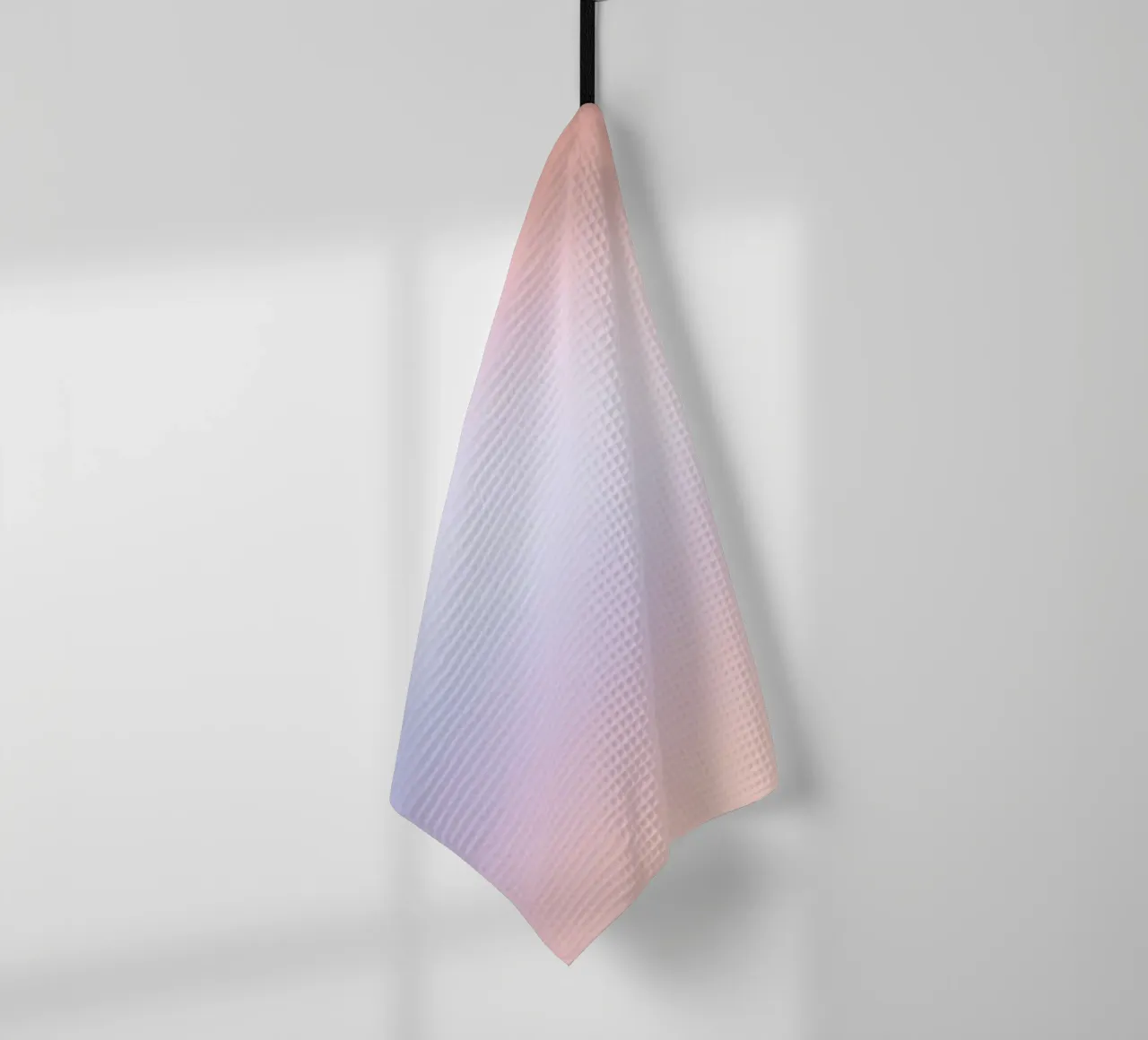 Horizon Doux - Gradienti di rosa salmone, blu e bianco canovaccio da cucina da studiofox