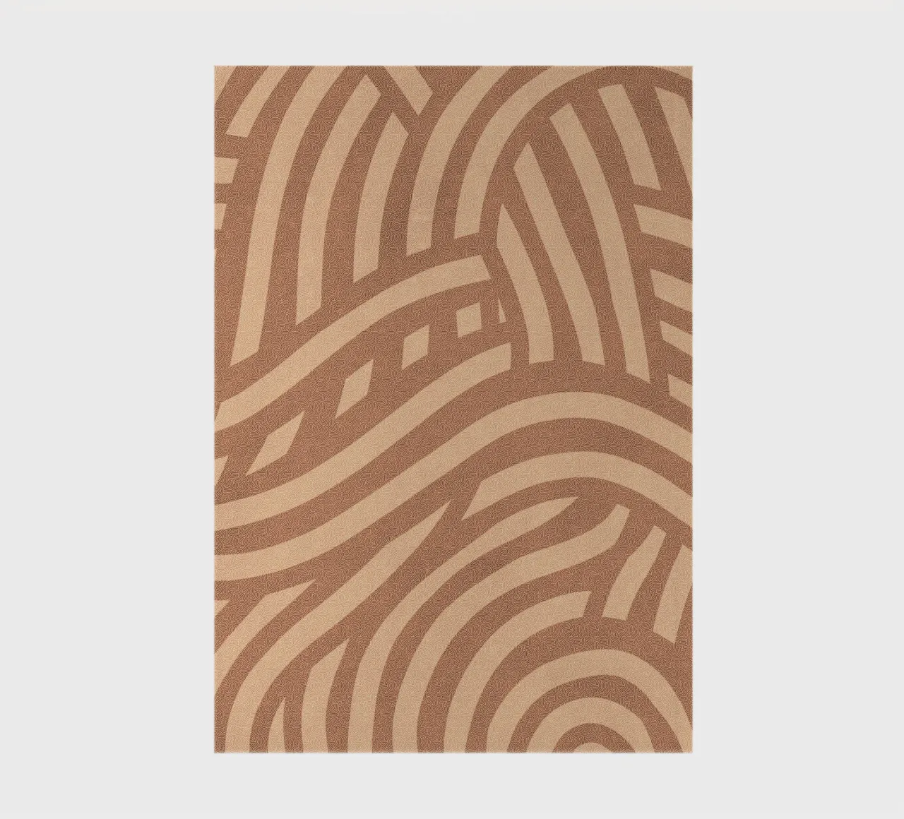 Asymmetrical linocut line art pattern 06 notebook by Little Dean
