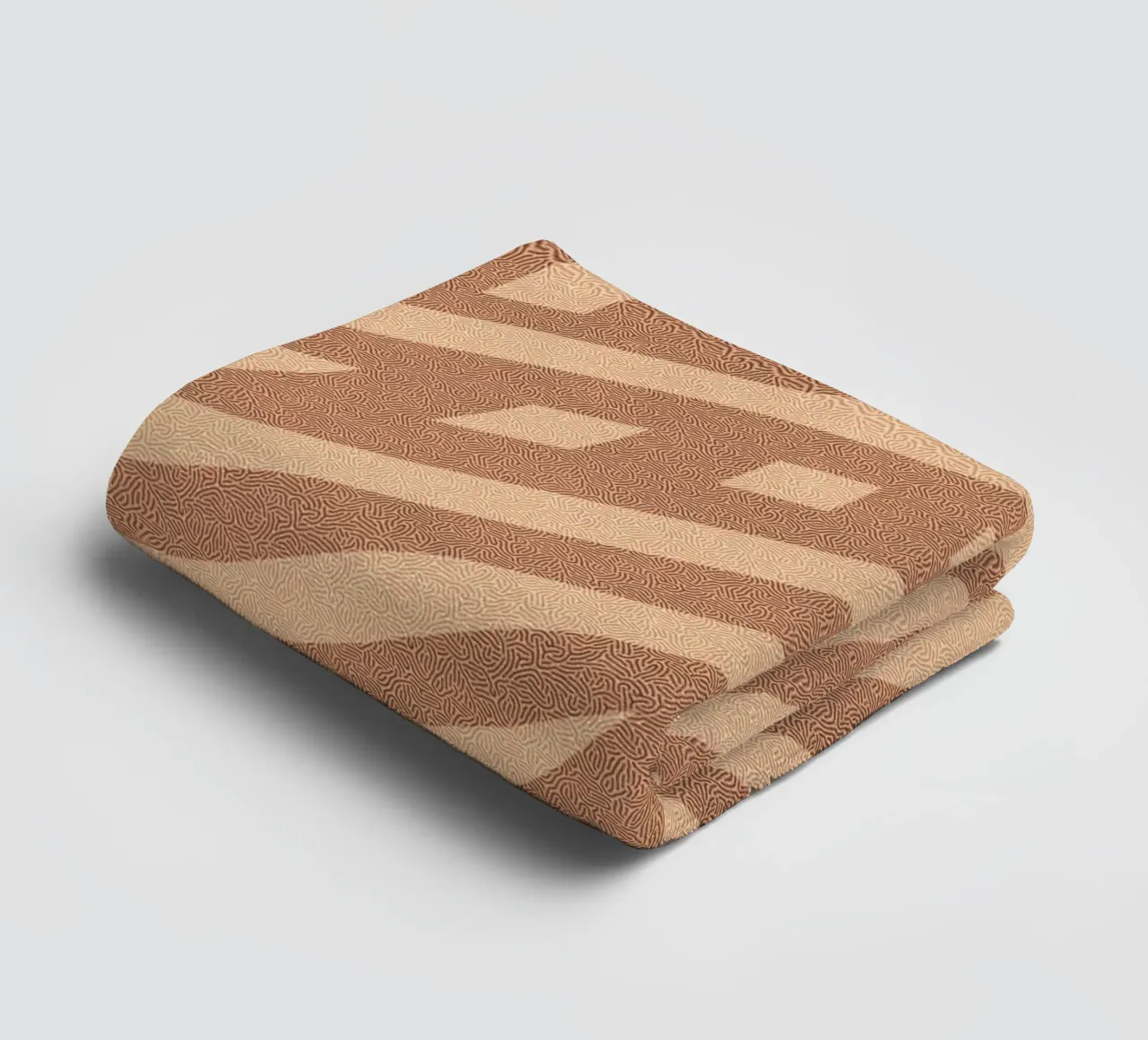 Asymmetrical linocut line art pattern 06 towel by Little Dean