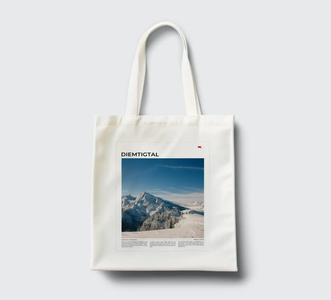 Diemtigtal: Typography borsa in juta da FujiType
