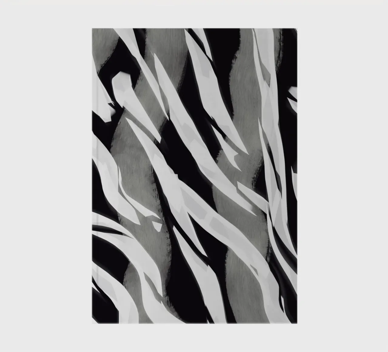 Black and white stripe pattern notebook by Little Dean