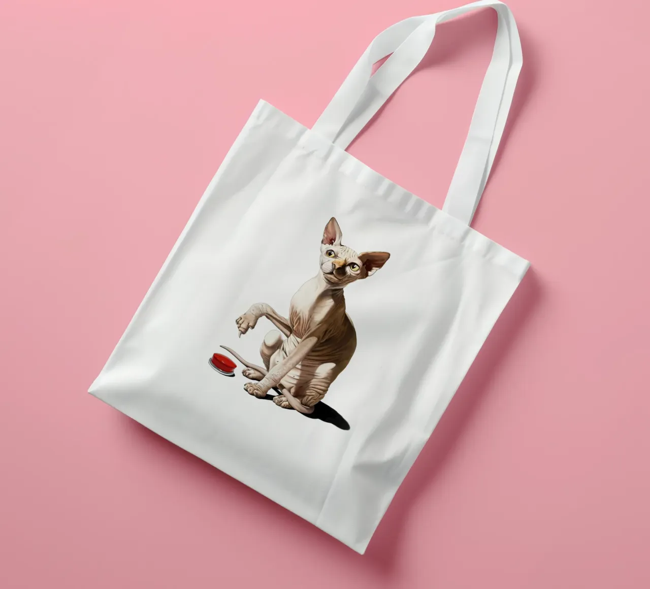 Cat-astrophe (Wordless) borsa in juta da Rob Art | Illustration