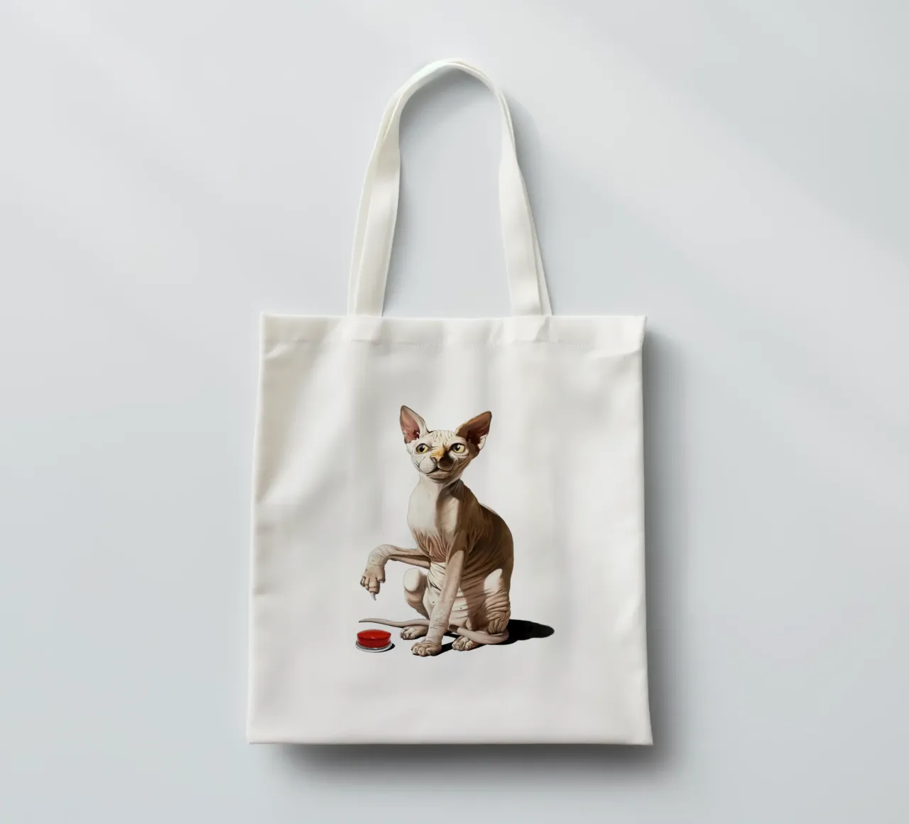 Cat-astrophe (Wordless) borsa in juta da Rob Art | Illustration
