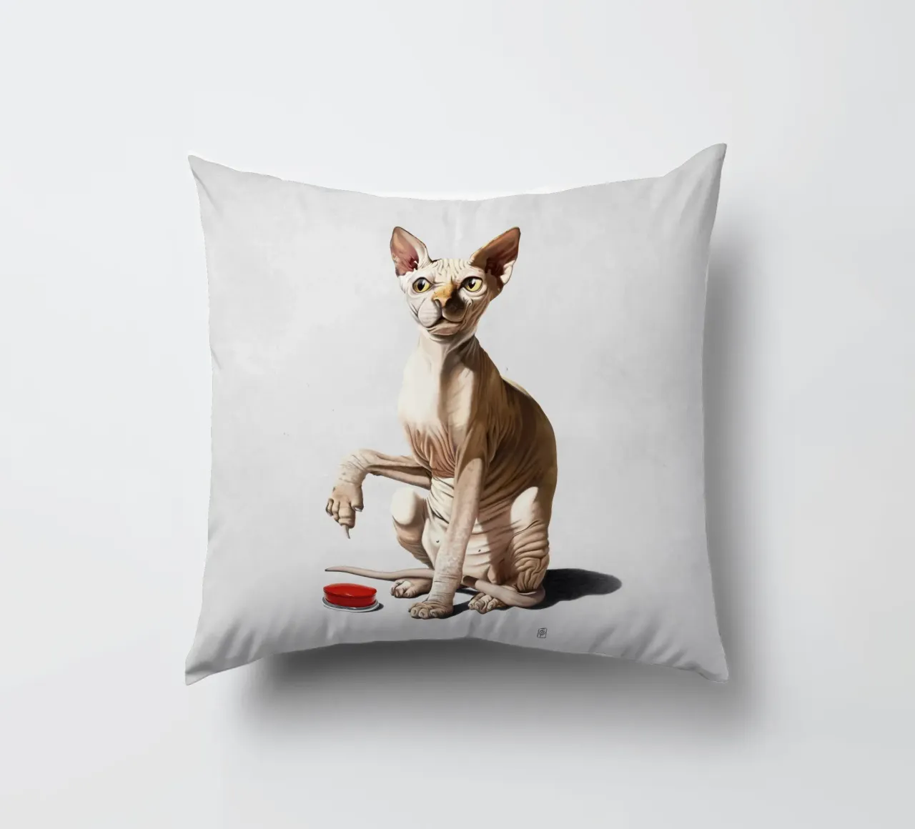 Cat-astrophe (Wordless) cuscino da Rob Art | Illustration