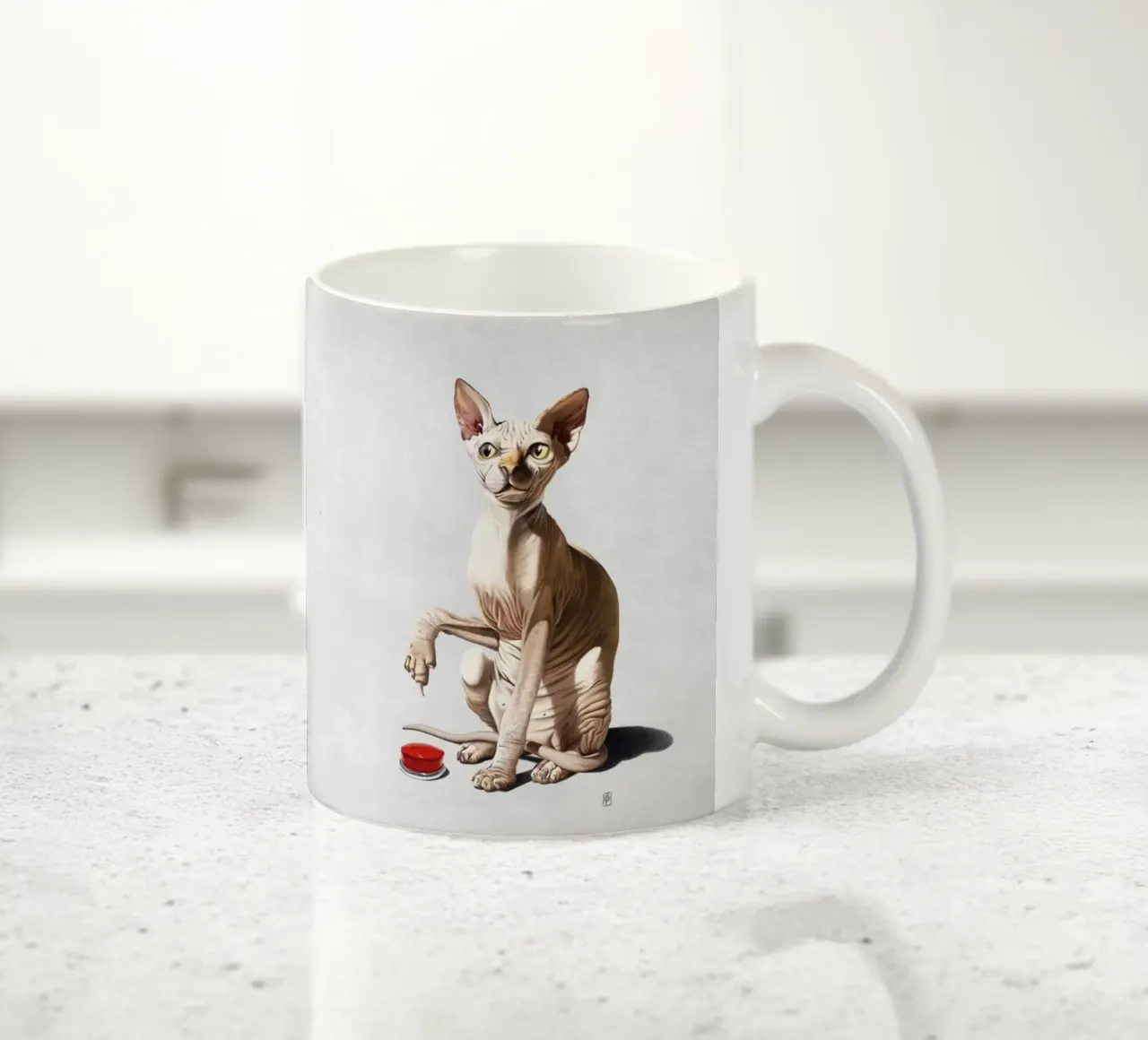 Cat-astrophe (Wordless) tazza in ceramica da Rob Art | Illustration