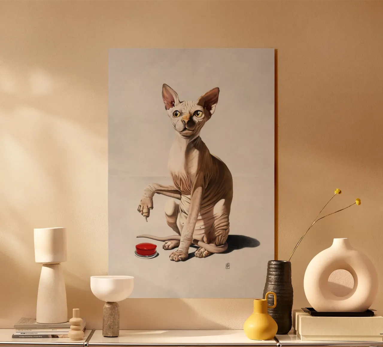 Cat-astrophe (Wordless) plexiglass da Rob Art | Illustration