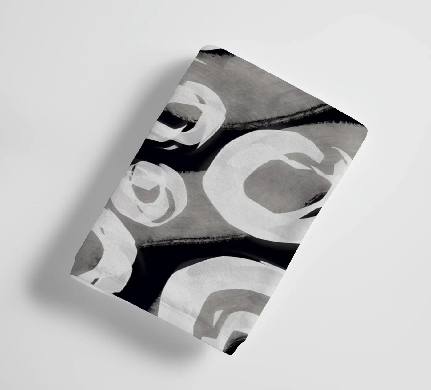 Black and white bubble pattern towel by Little Dean