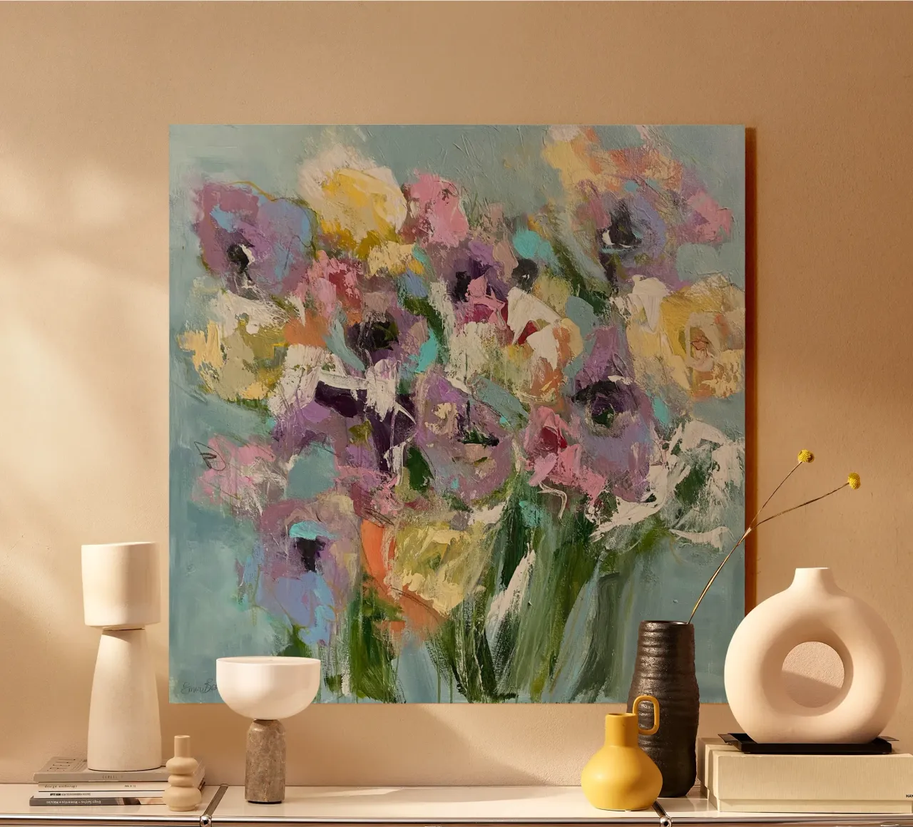 Fiori colorati e vibranti alluminio dibond da Emma Bell