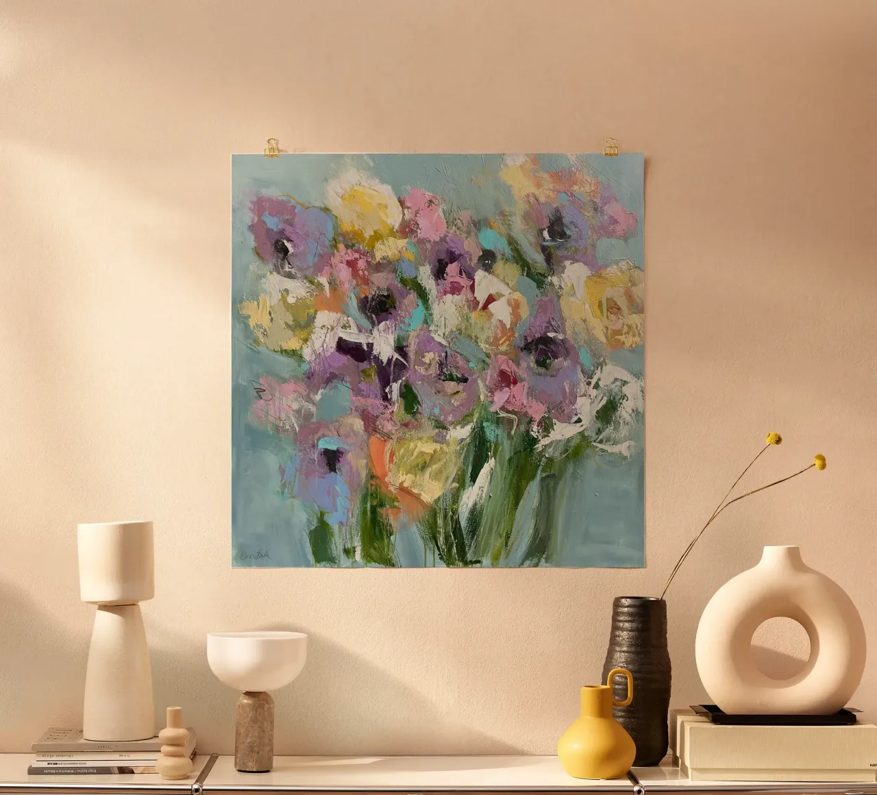 Fiori colorati e vibranti carta hahnemühle da Emma Bell