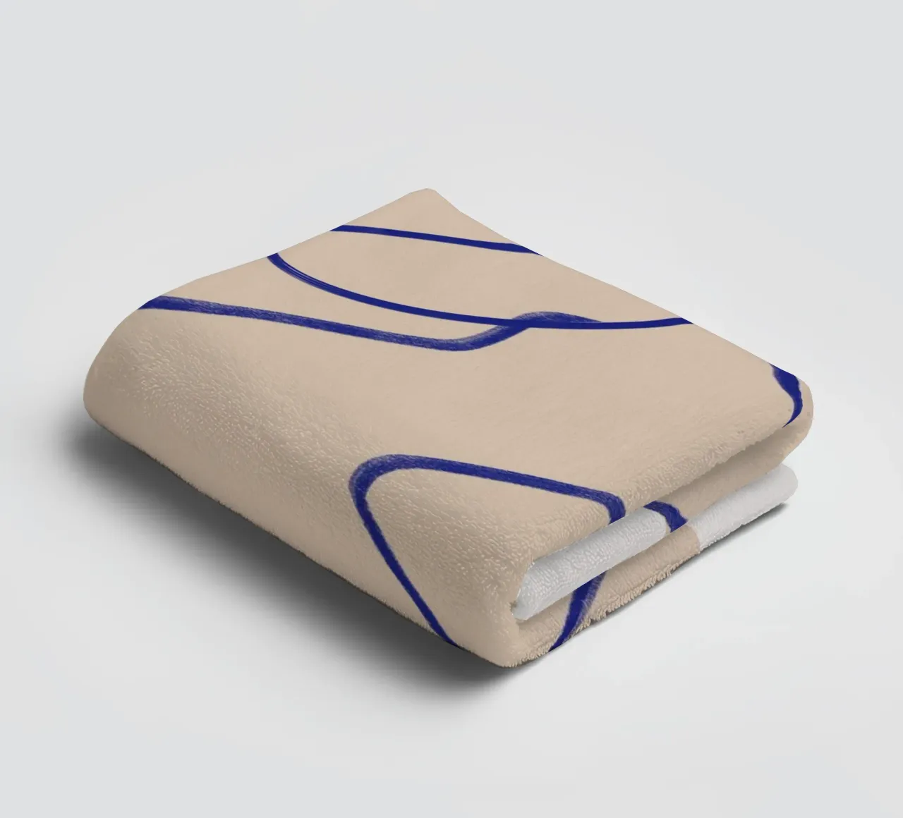 Line art abstract figurative towel by Little Dean