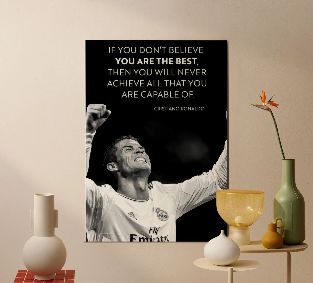 Words that Inspire Cristiano Ronaldo Poster von NextPixel