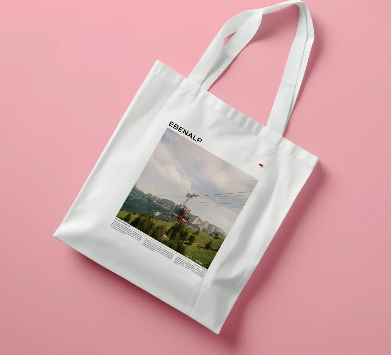 Ebenalp: Typography borsa in juta da FujiType
