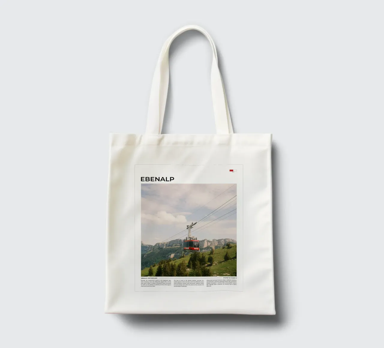 Ebenalp: Typography borsa in juta da FujiType