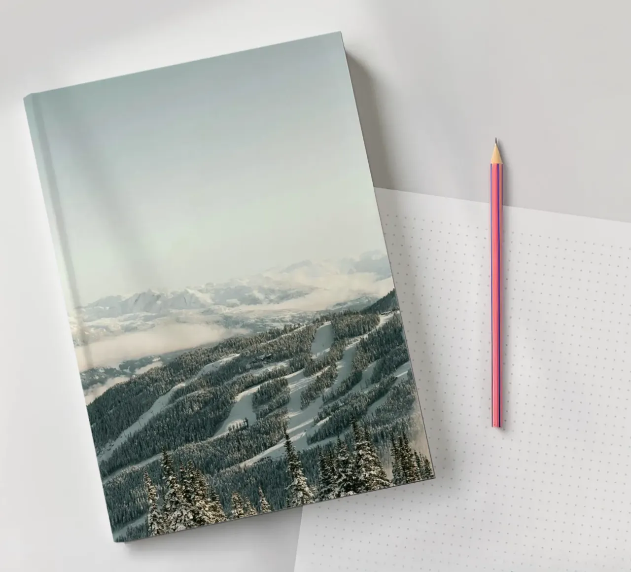 mountains pine trees notebook by Earthly Visions