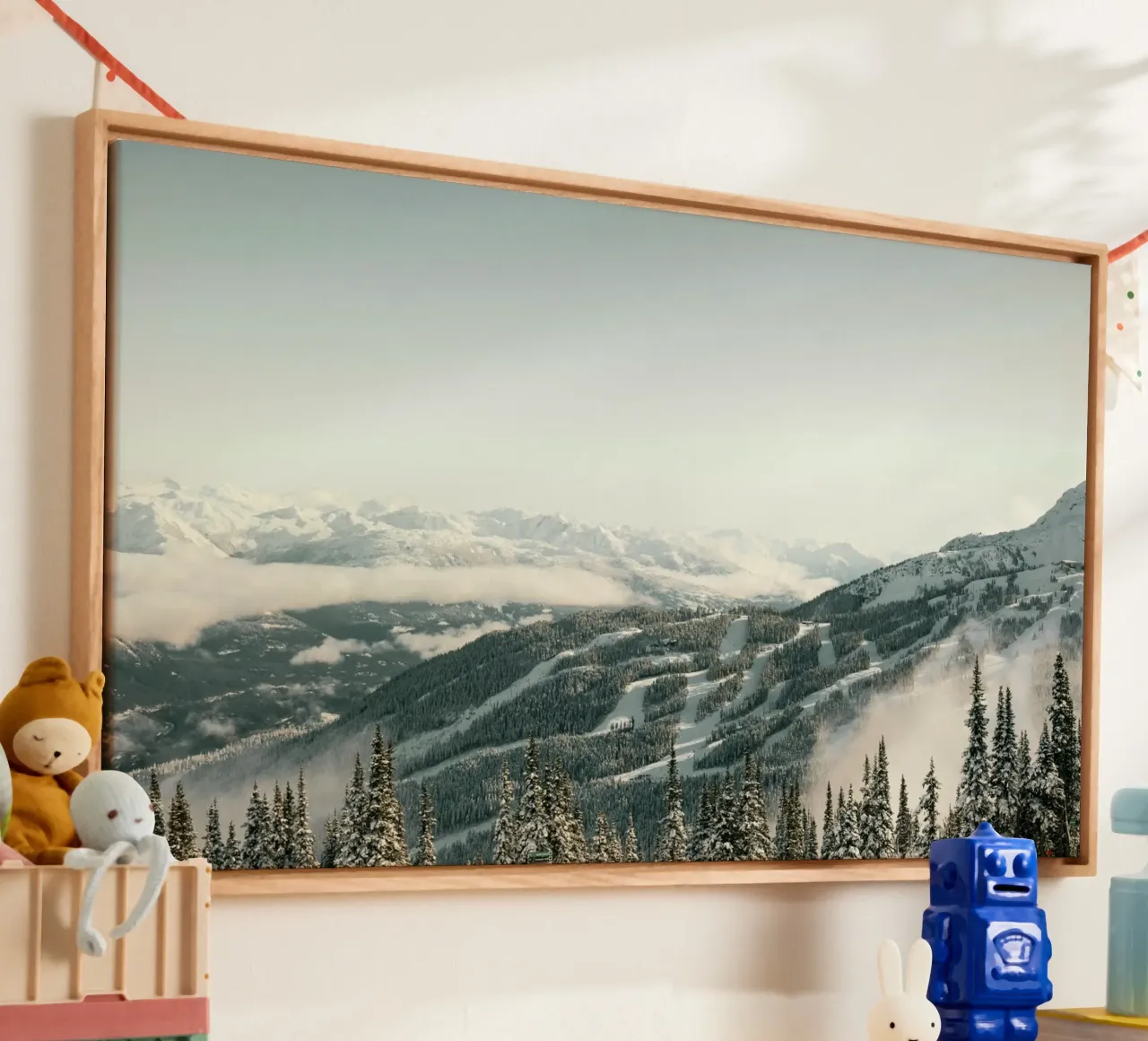mountains pine trees canvas by Earthly Visions