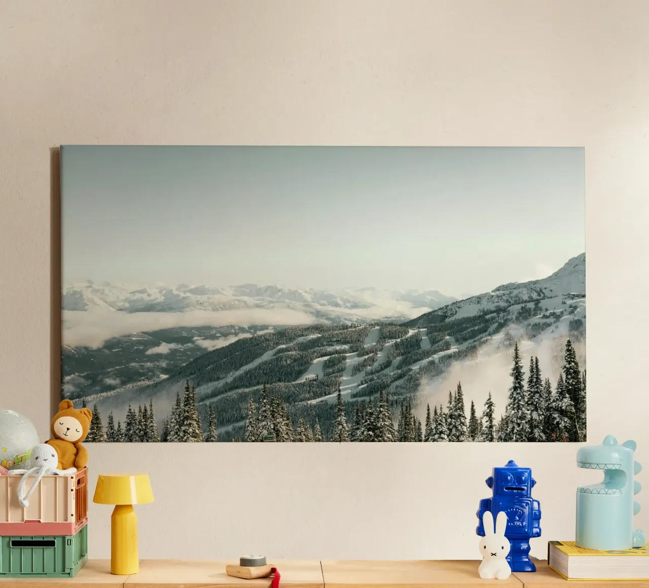 mountains pine trees canvas by Earthly Visions