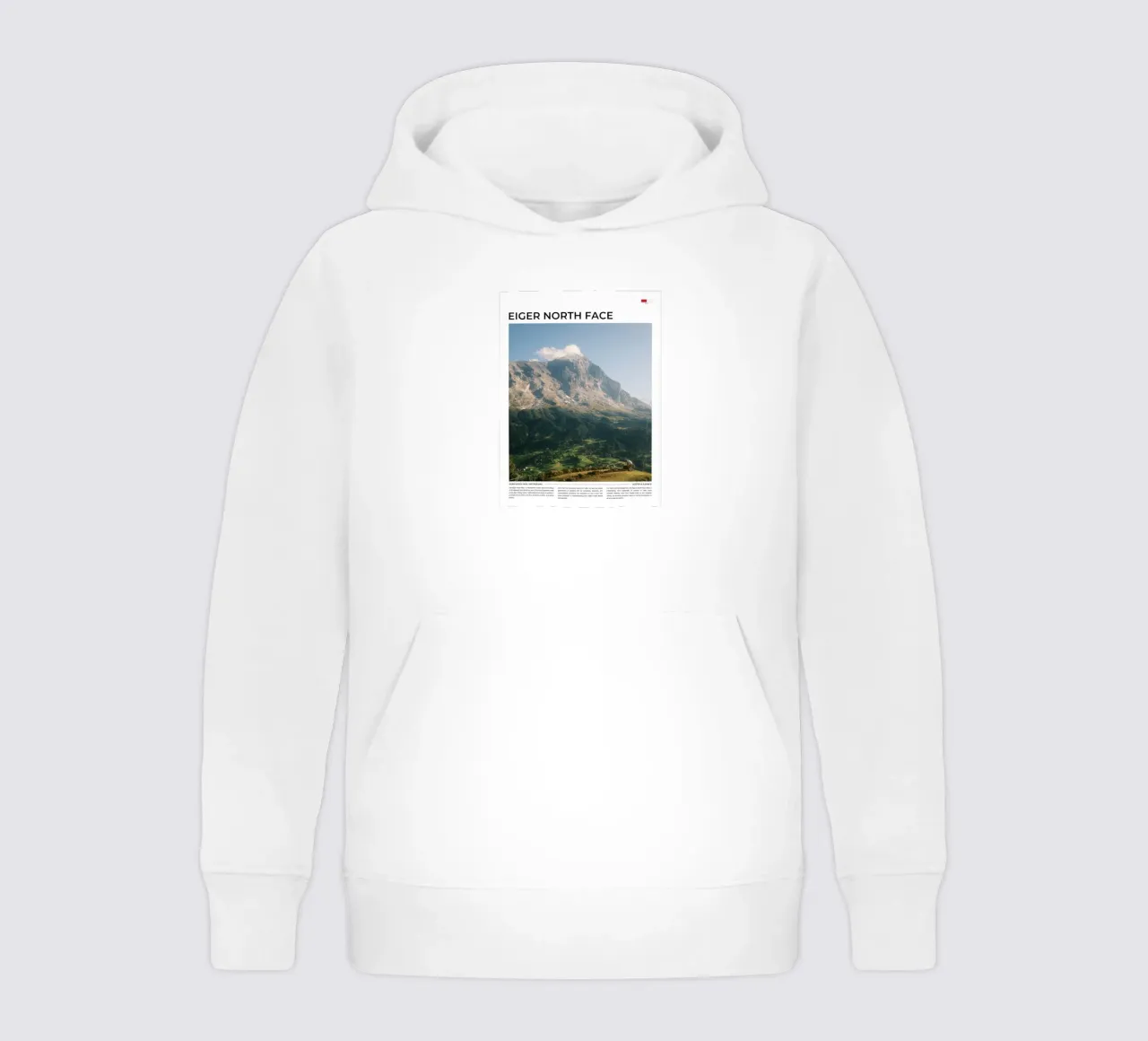 Eiger North Face: Typography felpa bambino con cappuccio da FujiType